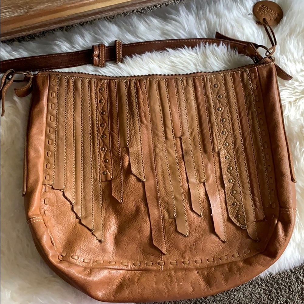 chico bag, brown leather.